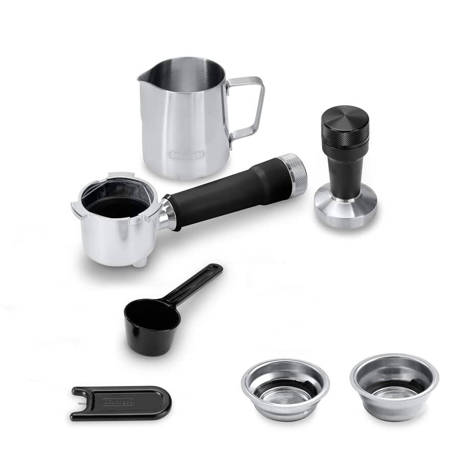 Delonghi EC890.M Dedica Duo with Advanced Milk Steam Wand Manual Espresso Machine Silver - View 6