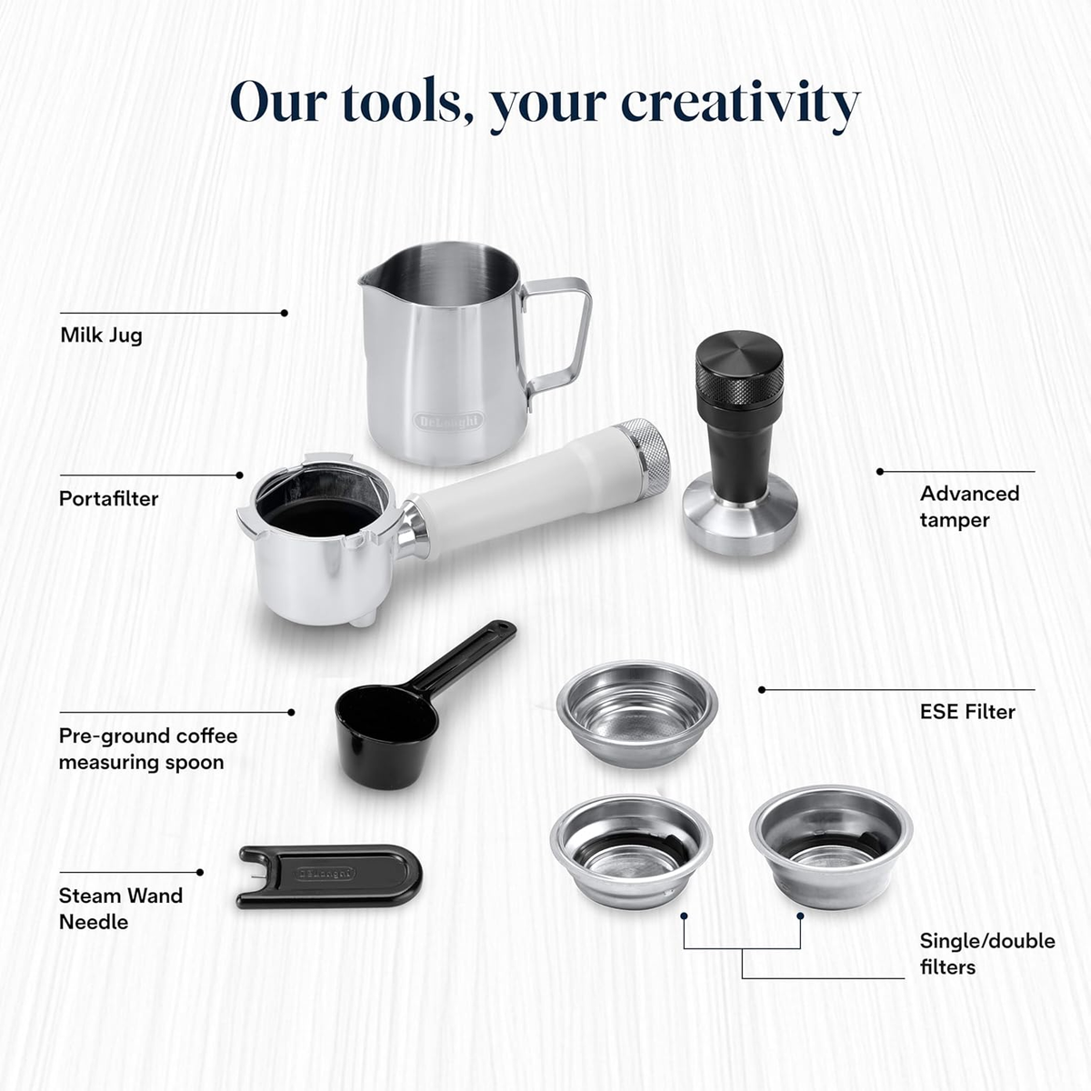 DeLonghi EC890.W Dedica Duo Manual Espresso Coffee Machine with Milk Frother White - View 9