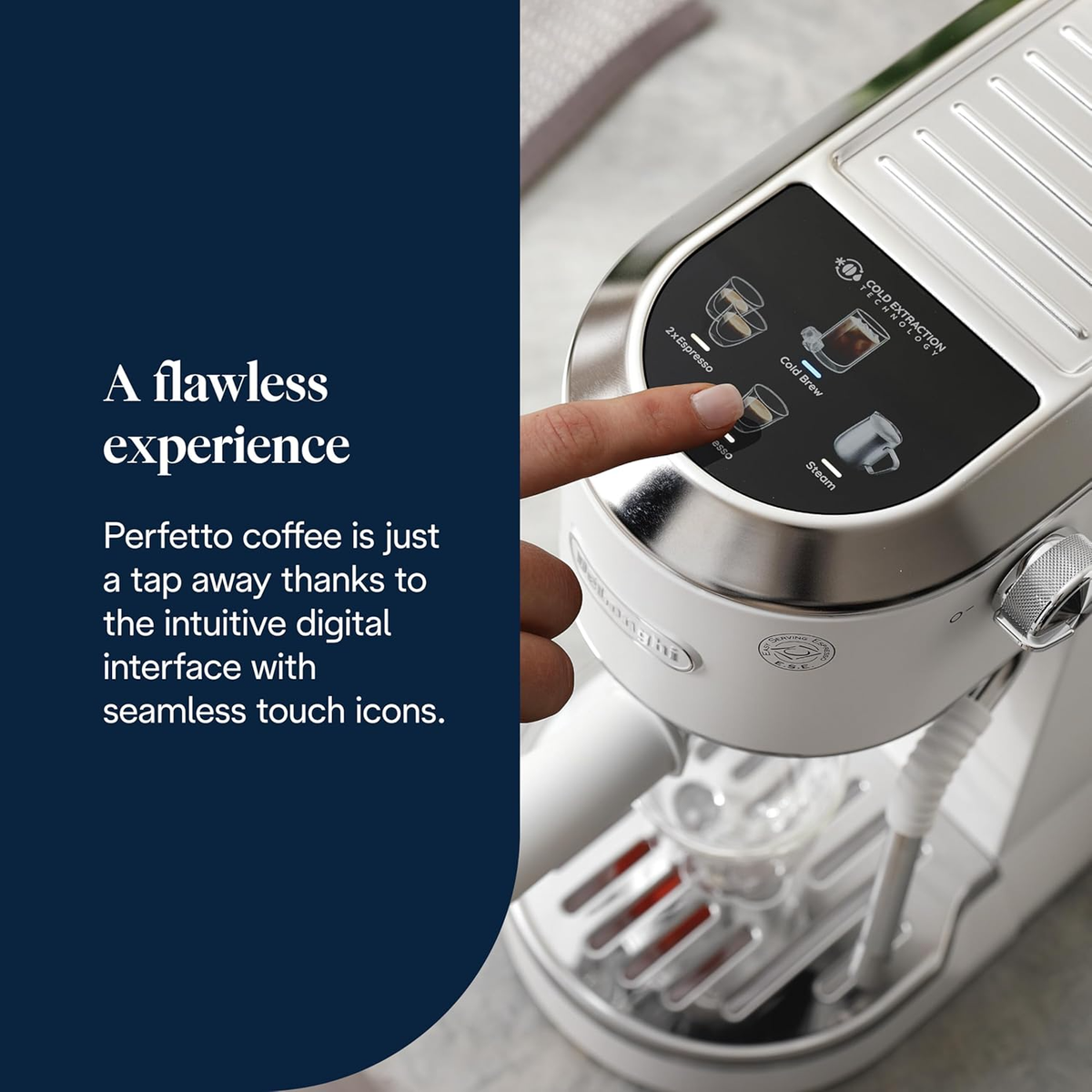 DeLonghi EC890.W Dedica Duo Manual Espresso Coffee Machine with Milk Frother White - View 4