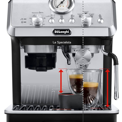 Delonghi EC9155.MB La Specialista Arte Compact Manual Bean to Cup Espresso Coffee Machine Black - View 2