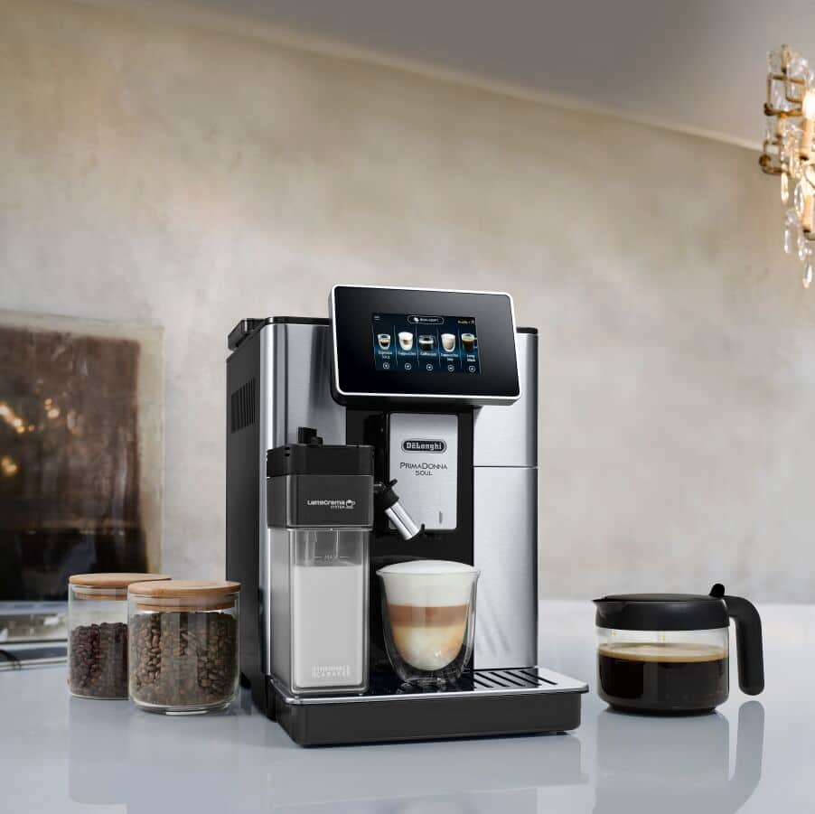 DeLonghi ECAM610.75.M Primadonna Soul Fully Automatic Bean to Cup Coffee Machine Metal Black - View 6