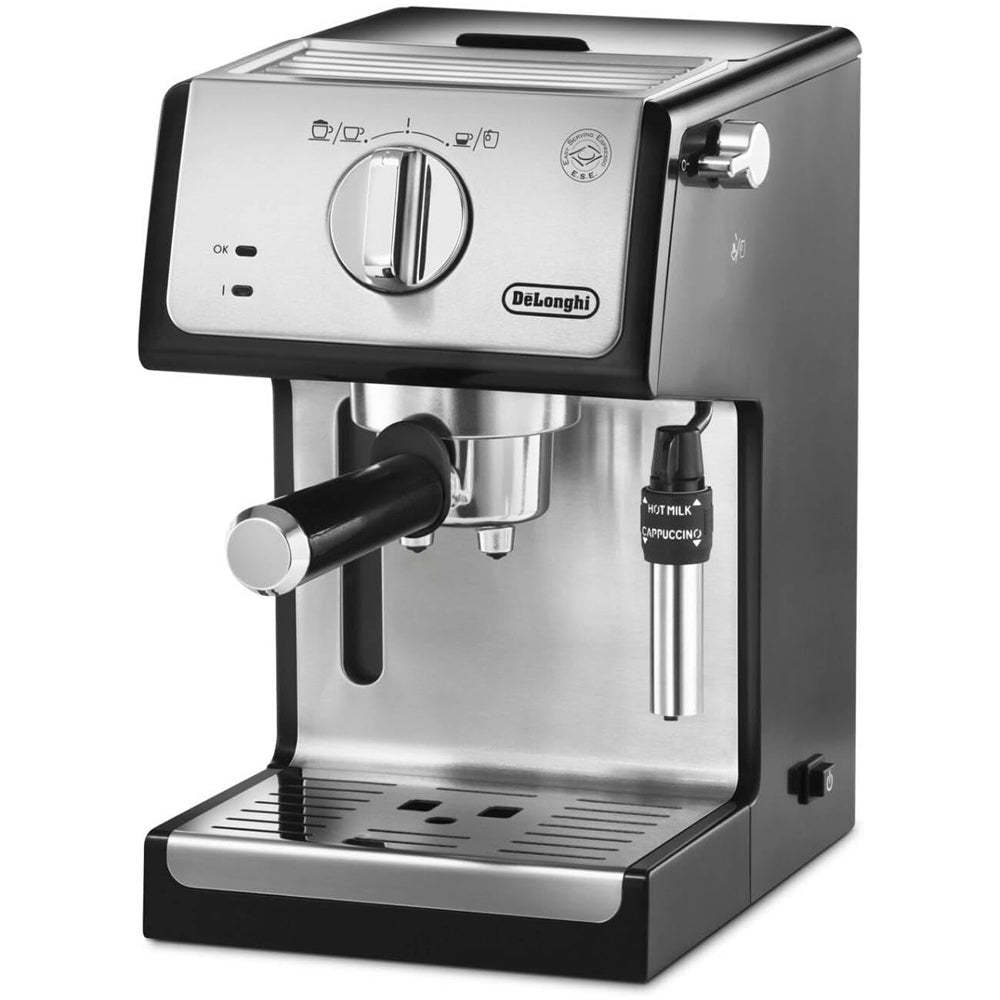 DeLonghi ECP35.31 Compact Manual Espresso Pump Coffee Machine Black and Silver - View 4
