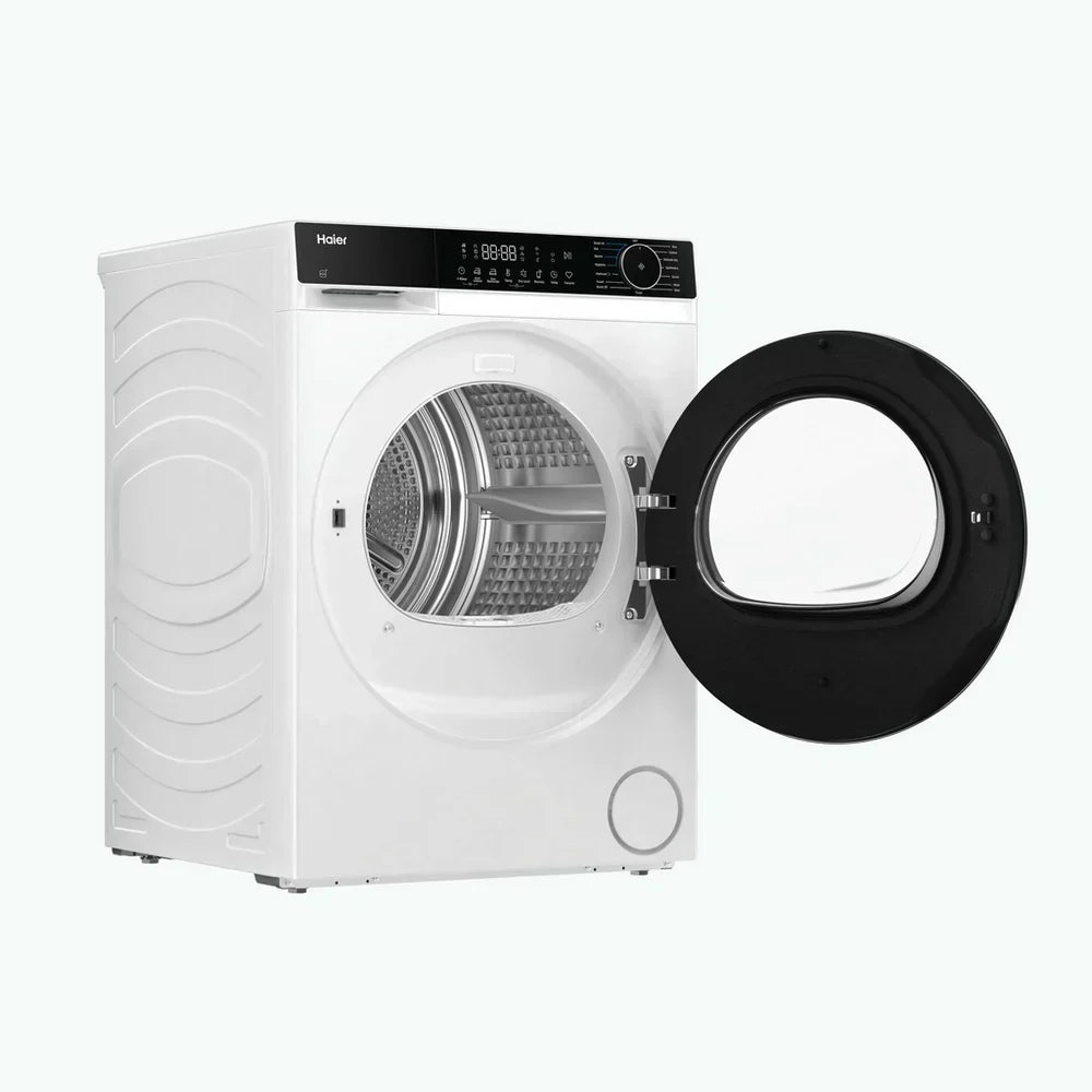 Haier HD80-D357U1 8kg Freestanding Heat Pump Tumble Dryer White - D Rated - View 4