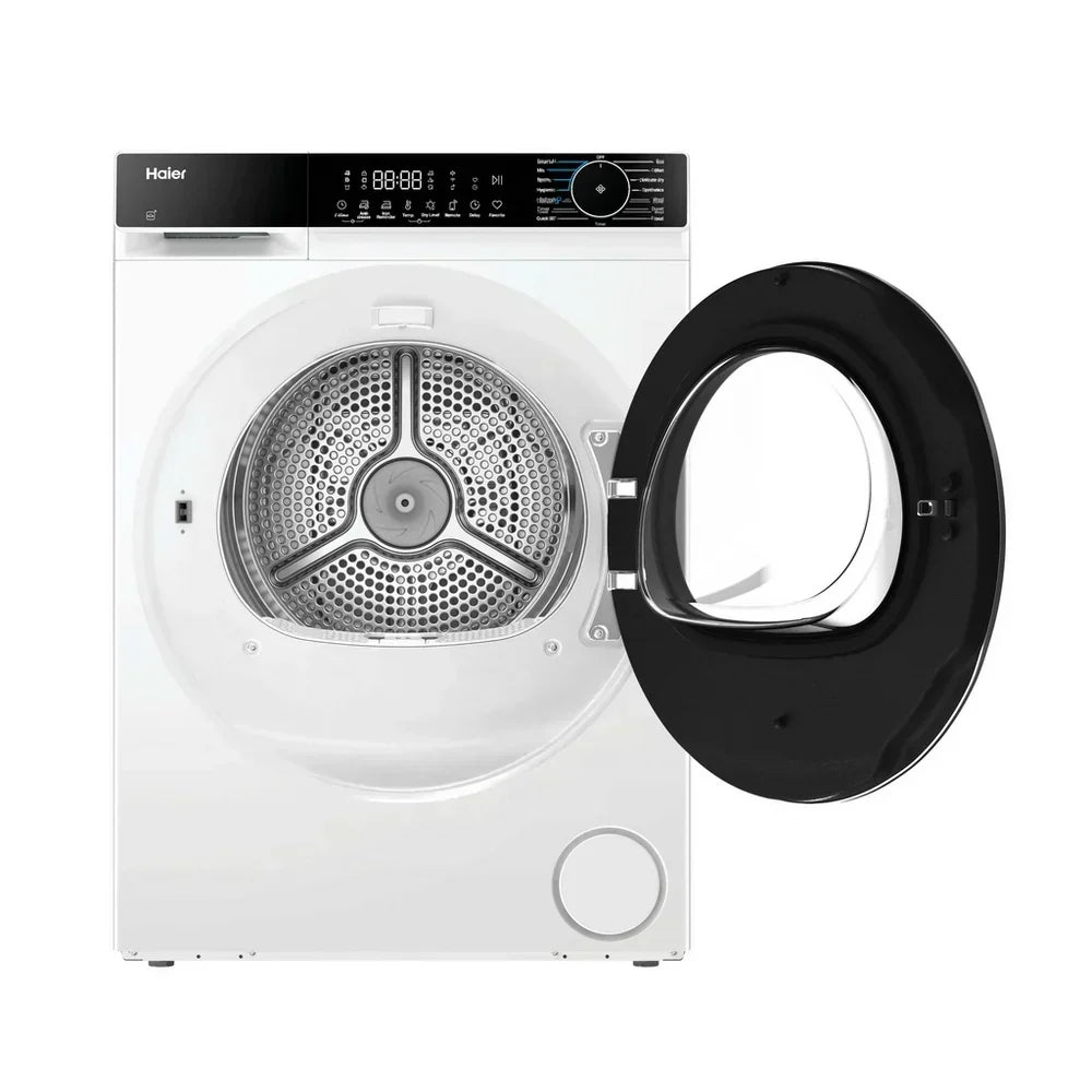 Haier HD80-D357U1 8kg Freestanding Heat Pump Tumble Dryer White - D Rated - View 2
