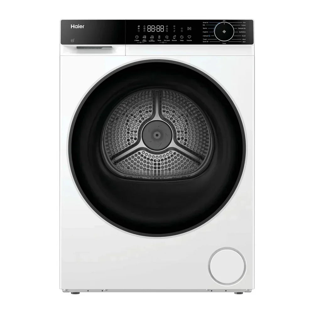 Haier HD80-D357U1 8kg Freestanding Heat Pump Tumble Dryer White - D Rated