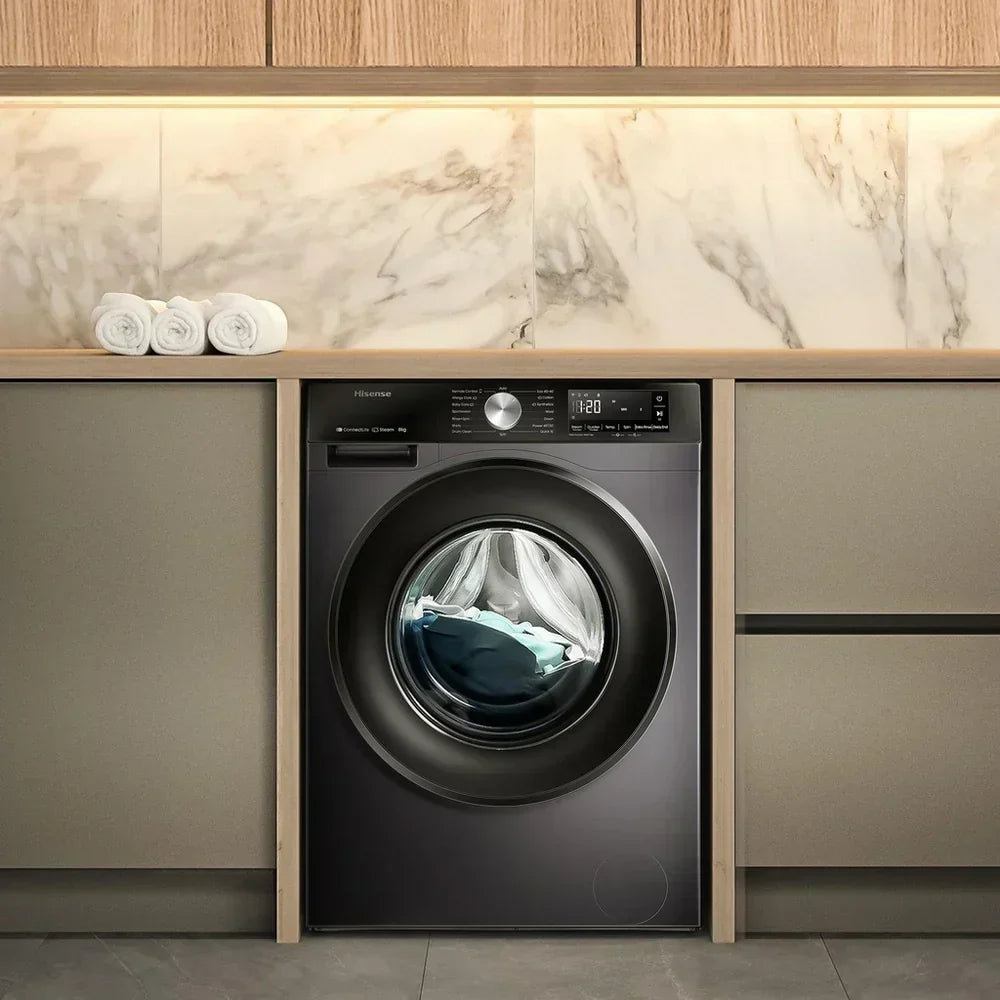 Hisense 3S Series WF3S8043BB3 WiFi-enabled 8kg 1400 Spin Washing Machine Black - A Rated - View 15