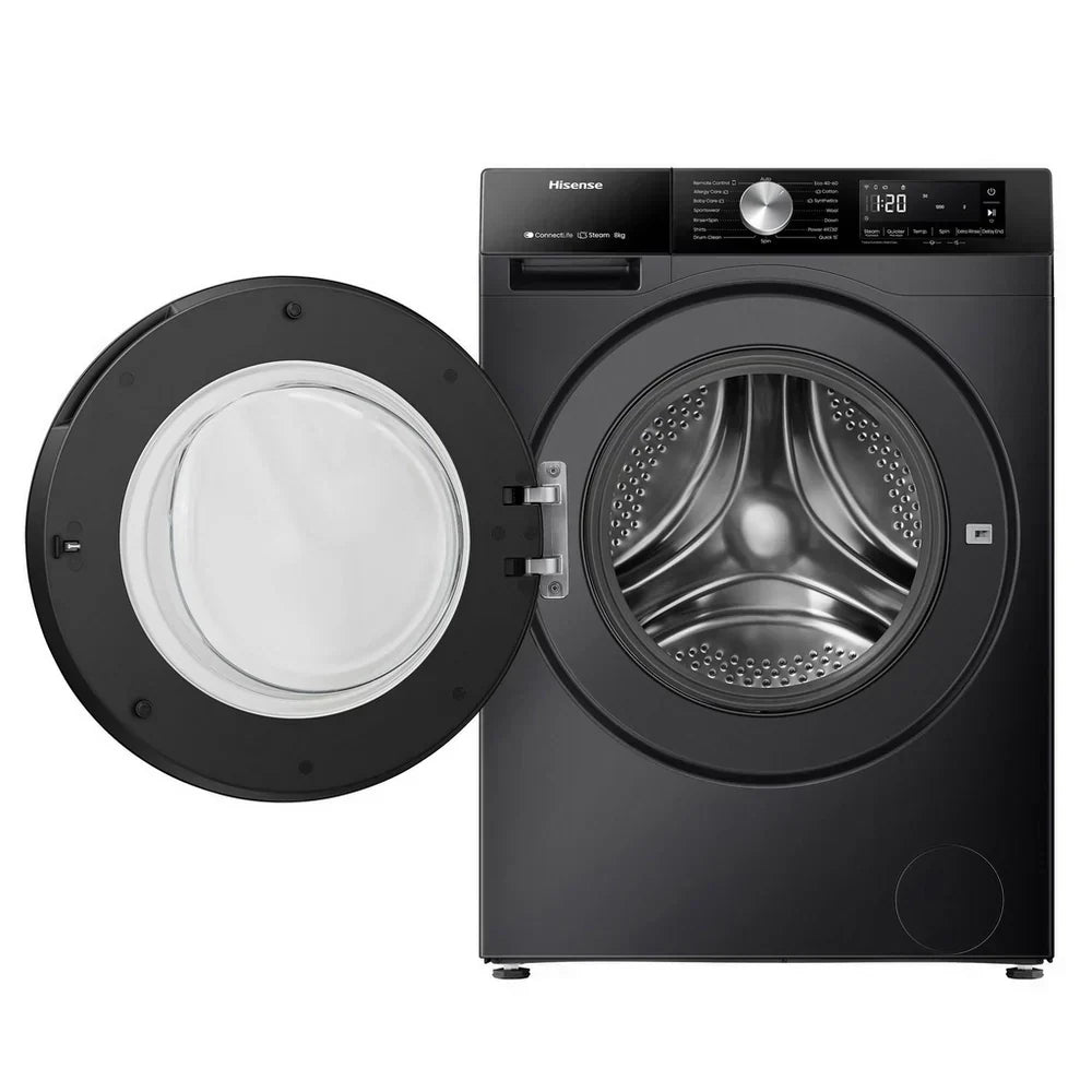 Hisense 3S Series WF3S8043BB3 WiFi-enabled 8kg 1400 Spin Washing Machine Black - A Rated - View 11