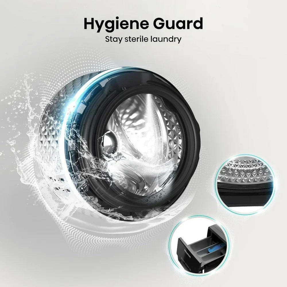 Hisense 3S Series WF3S8043BB3 WiFi-enabled 8kg 1400 Spin Washing Machine Black - A Rated - View 8