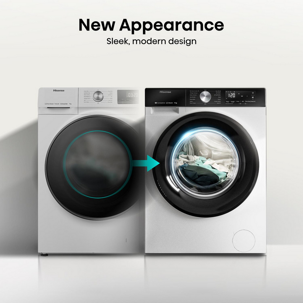Hisense 3S Series WF3S9043BW3 9kg 1400 Spin WiFi-enabled Freestanding Washing Machine White - View 10
