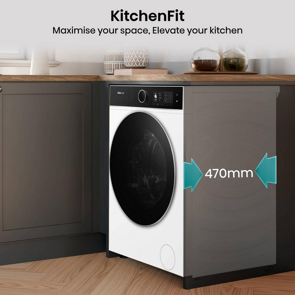 Hisense KitchenFit 5i Series WF5I9043BWFS 9kg 1400 Spin WiFi-enabled Freestanding Washing Machine White - View 6