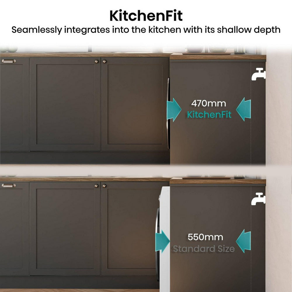 Hisense KitchenFit 5i Series WF5I9043BWFS 9kg 1400 Spin WiFi-enabled Freestanding Washing Machine White - View 4