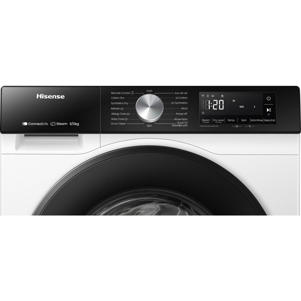 Hisense WD3S8043BW3 3S Series 8+5kg 1400 Spin WiFi-enabled Washer Dryer White - View 11