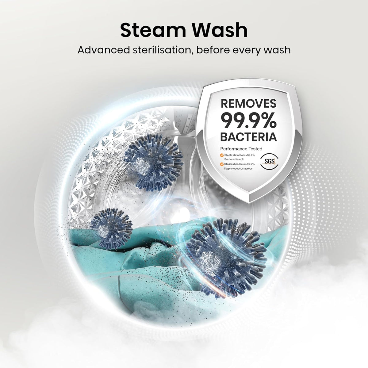 Hisense WD3S8043BW3 3S Series 8+5kg 1400 Spin WiFi-enabled Washer Dryer White - View 5