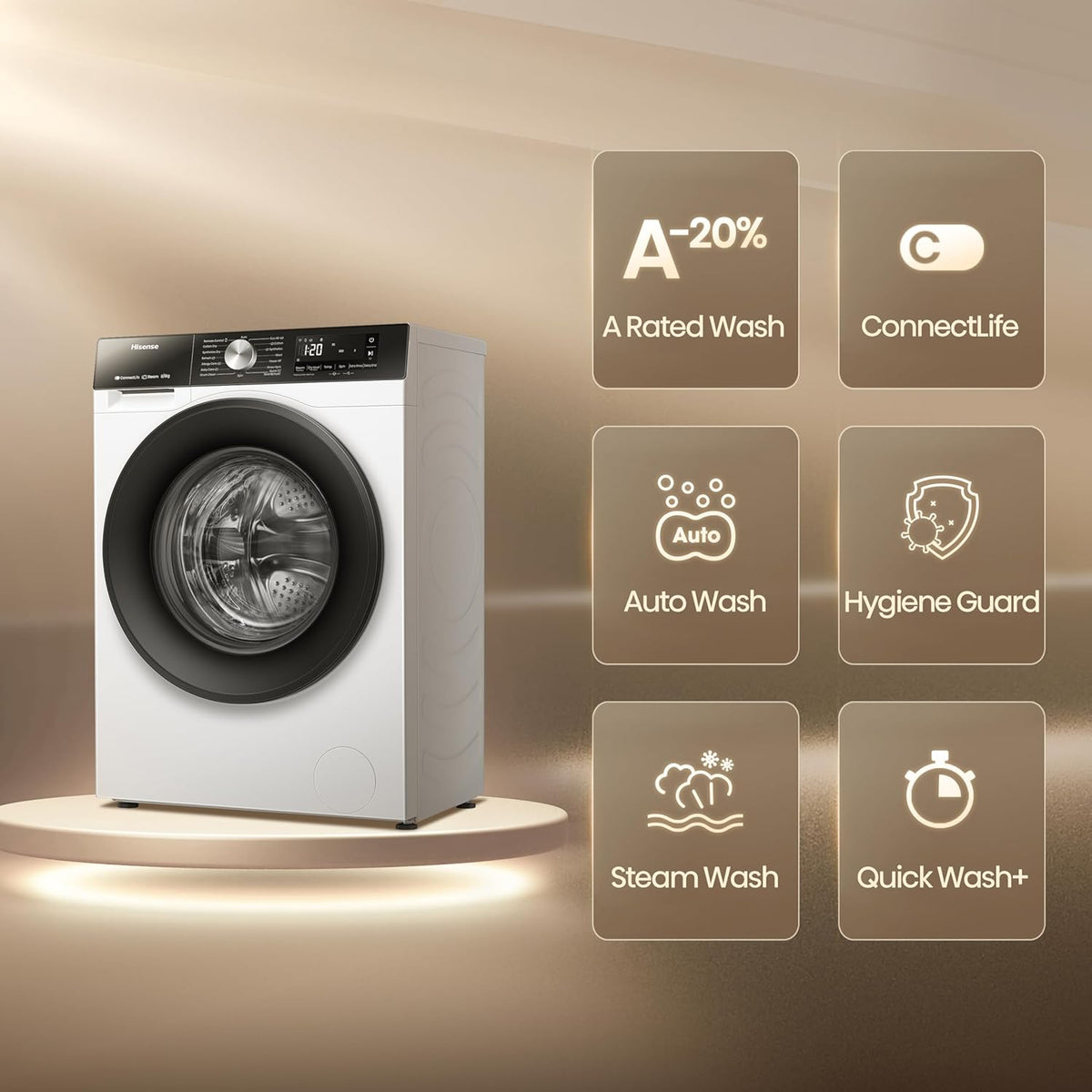 Hisense WD3S8043BW3 3S Series 8+5kg 1400 Spin WiFi-enabled Washer Dryer White - View 2