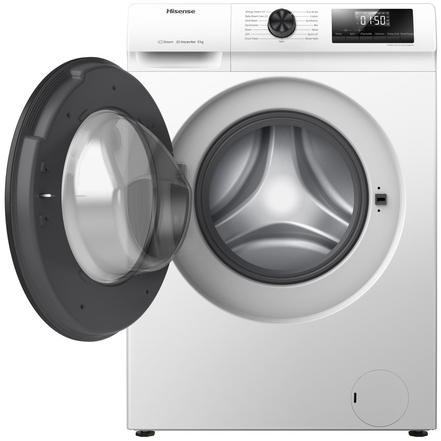 Hisense WFQP7012EVM 7kg 1200 Spin Freestanding Front Load Washing Machine White - View 2