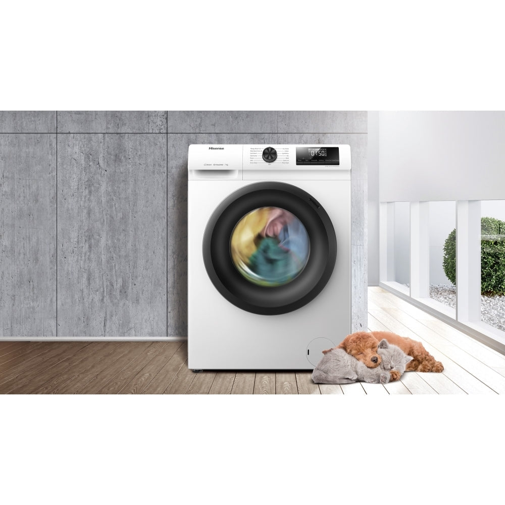 Hisense WFQP7012EVM 7kg 1200 Spin Freestanding Front Load Washing Machine White - View 5