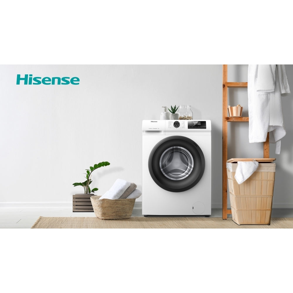 Hisense WFQP7012EVM 7kg 1200 Spin Freestanding Front Load Washing Machine White - View 6