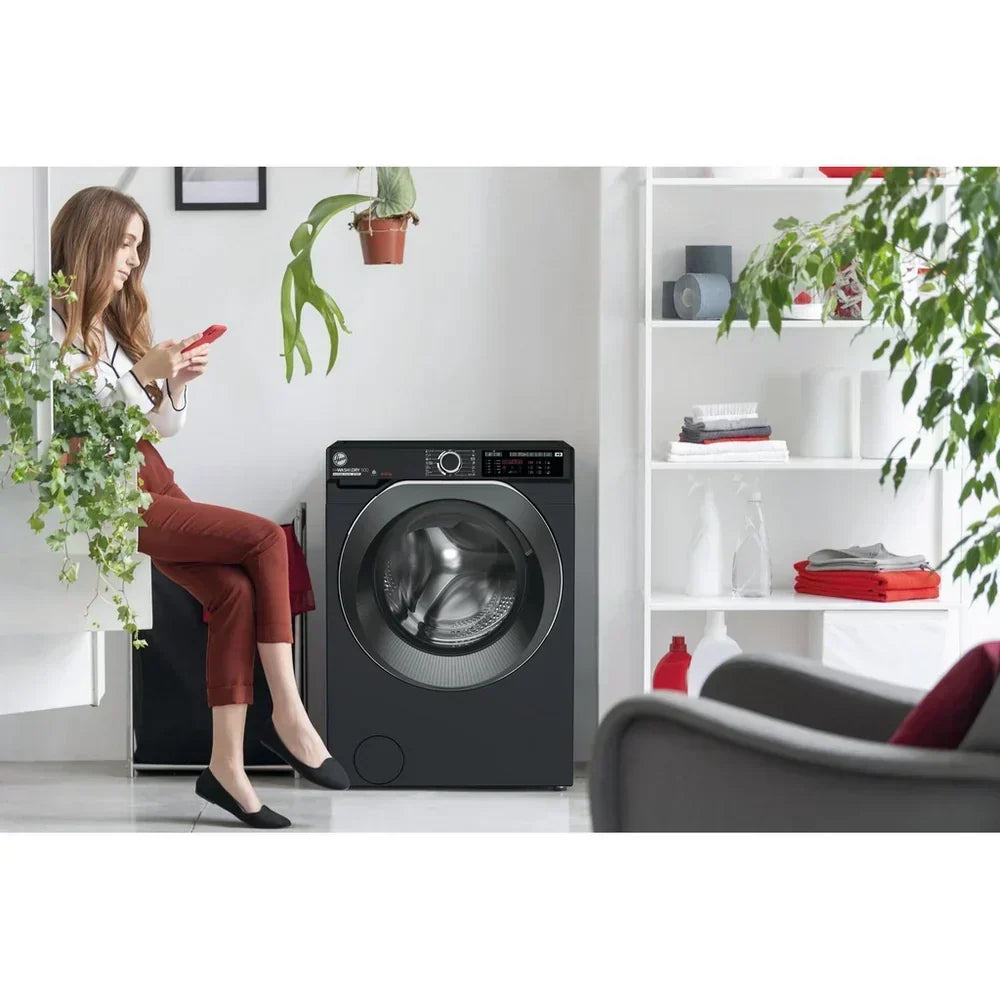 Hoover HD496AMBCB 1-80 H-WASH 500 WiFi Connected 9+6kg 1400 Spin Washer Dryer Black - View 5