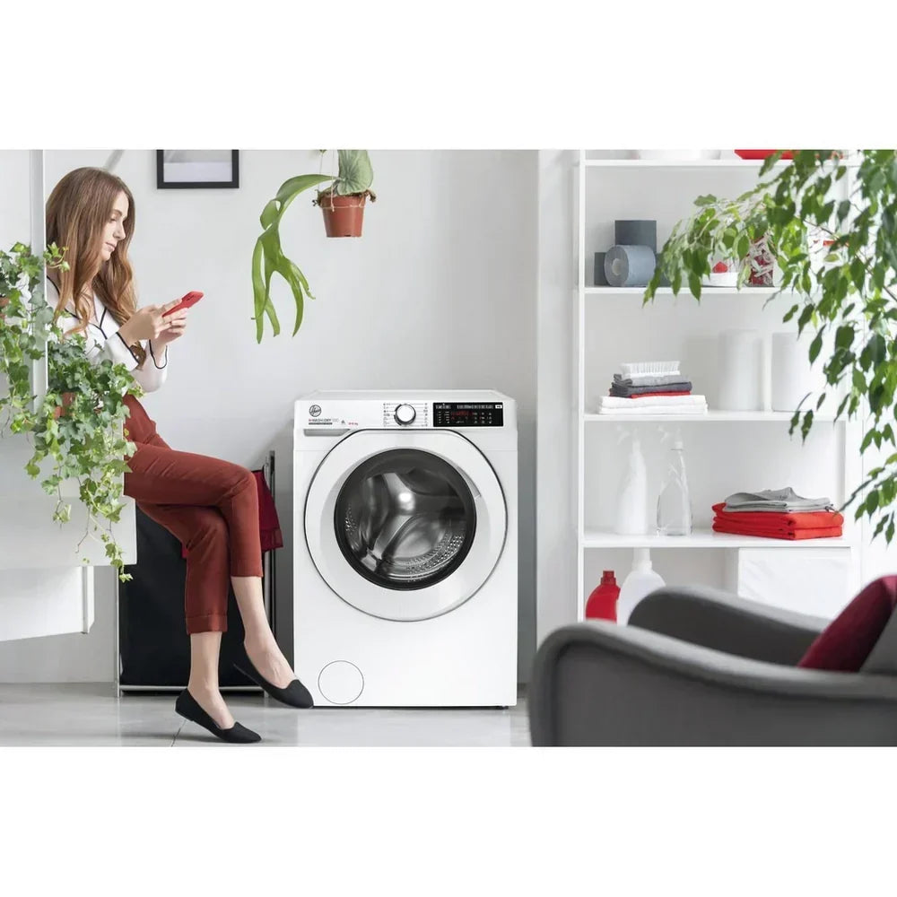 Hoover HD496AMC 1-80 H-WASH 500 WiFi Connected 9+6kg 1400 Spin Washer Dryer White - View 5
