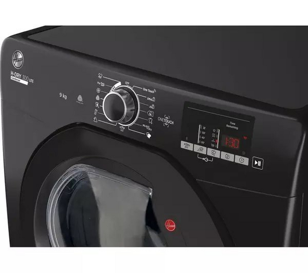 Hoover HLE C9DGB H-Dry 300 Lite 9kg Freestanding Condenser Tumble Dryer Black - View 4