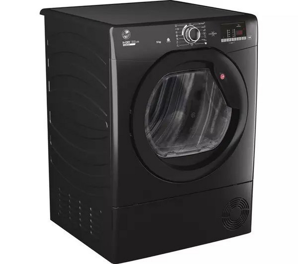 Hoover HLE C9DGB H-Dry 300 Lite 9kg Freestanding Condenser Tumble Dryer Black - View 3