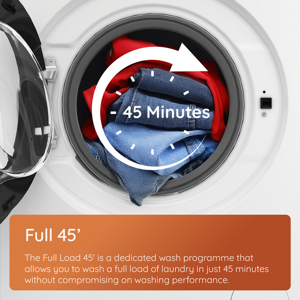 Hotpoint HBWH 93 CARE UK 9kg 1400 spin Freestanding Washing Machine White HBWH93CAREUK - View 3