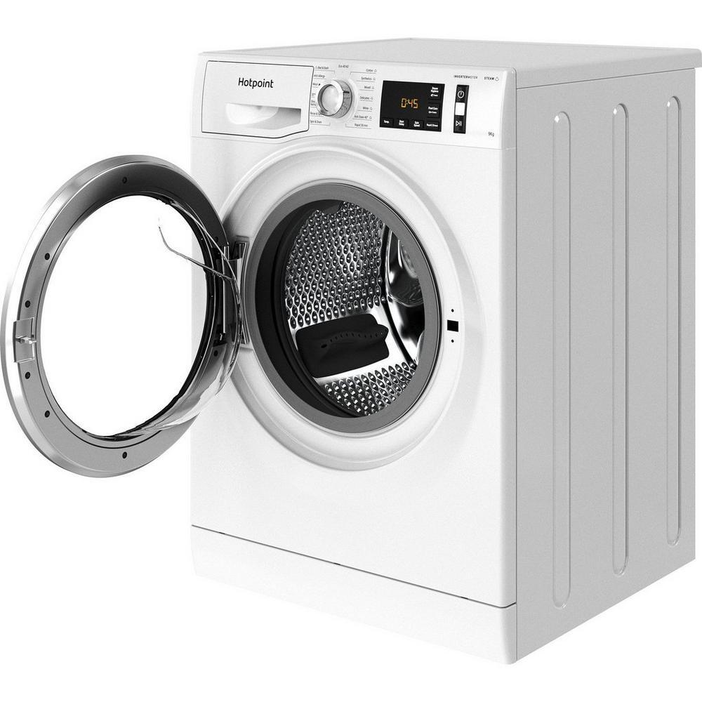 Hotpoint NM11948WSAUK 9kg 1400 Spin Washing Machine White - View 3