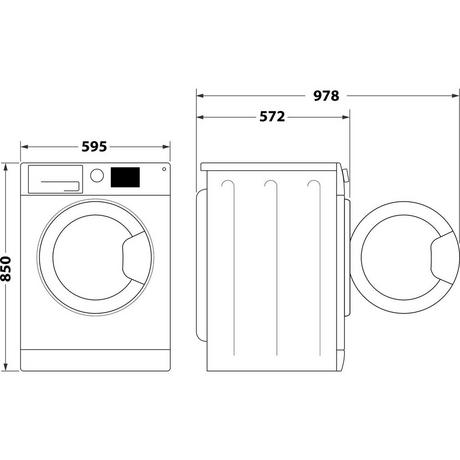 Hotpoint NSWE7469WSUK 7kg 1400 Spin Washing Machine White - View 5