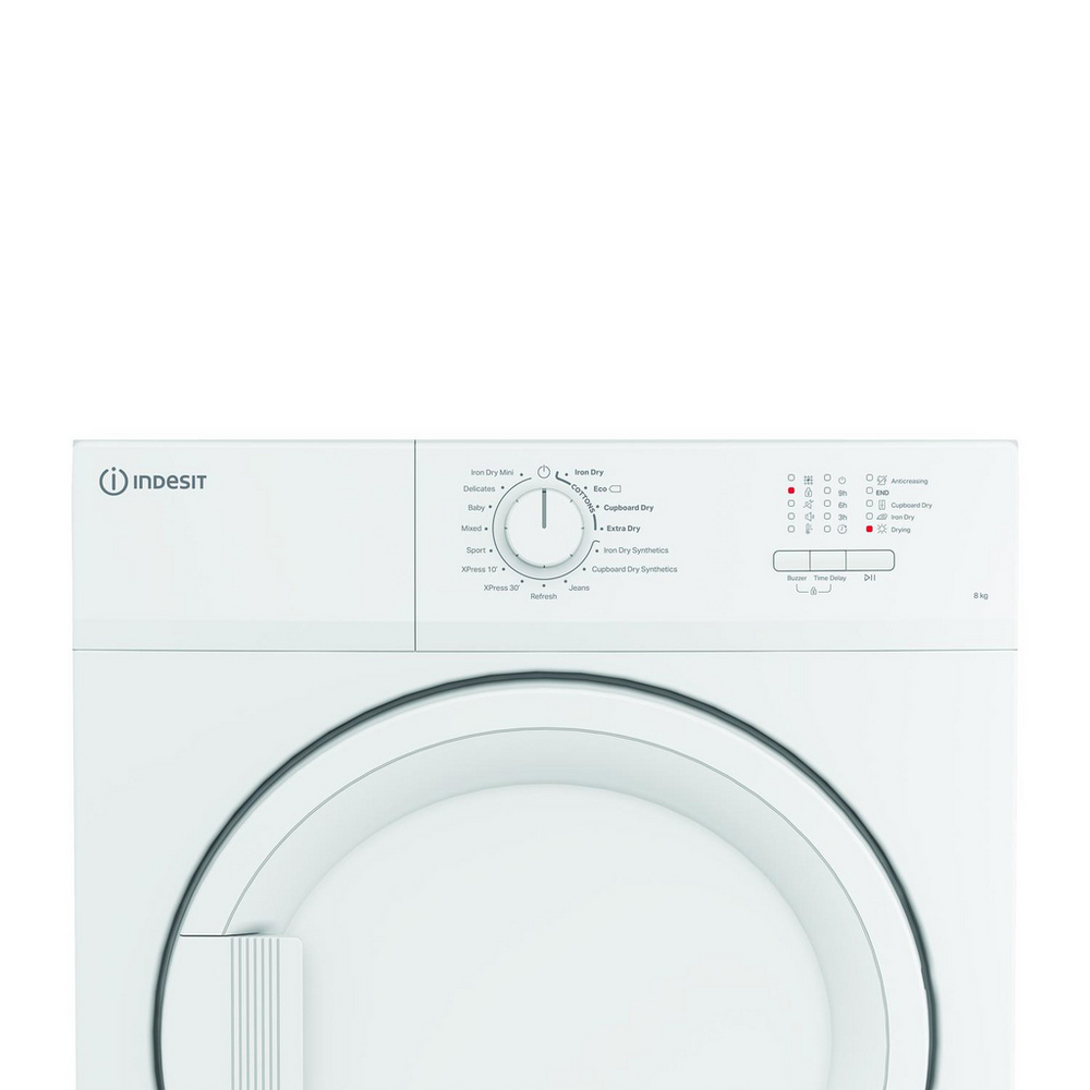 Indesit CYDA81WWGLUK Freestanding 8kg Vented Timer Dry White - View 4