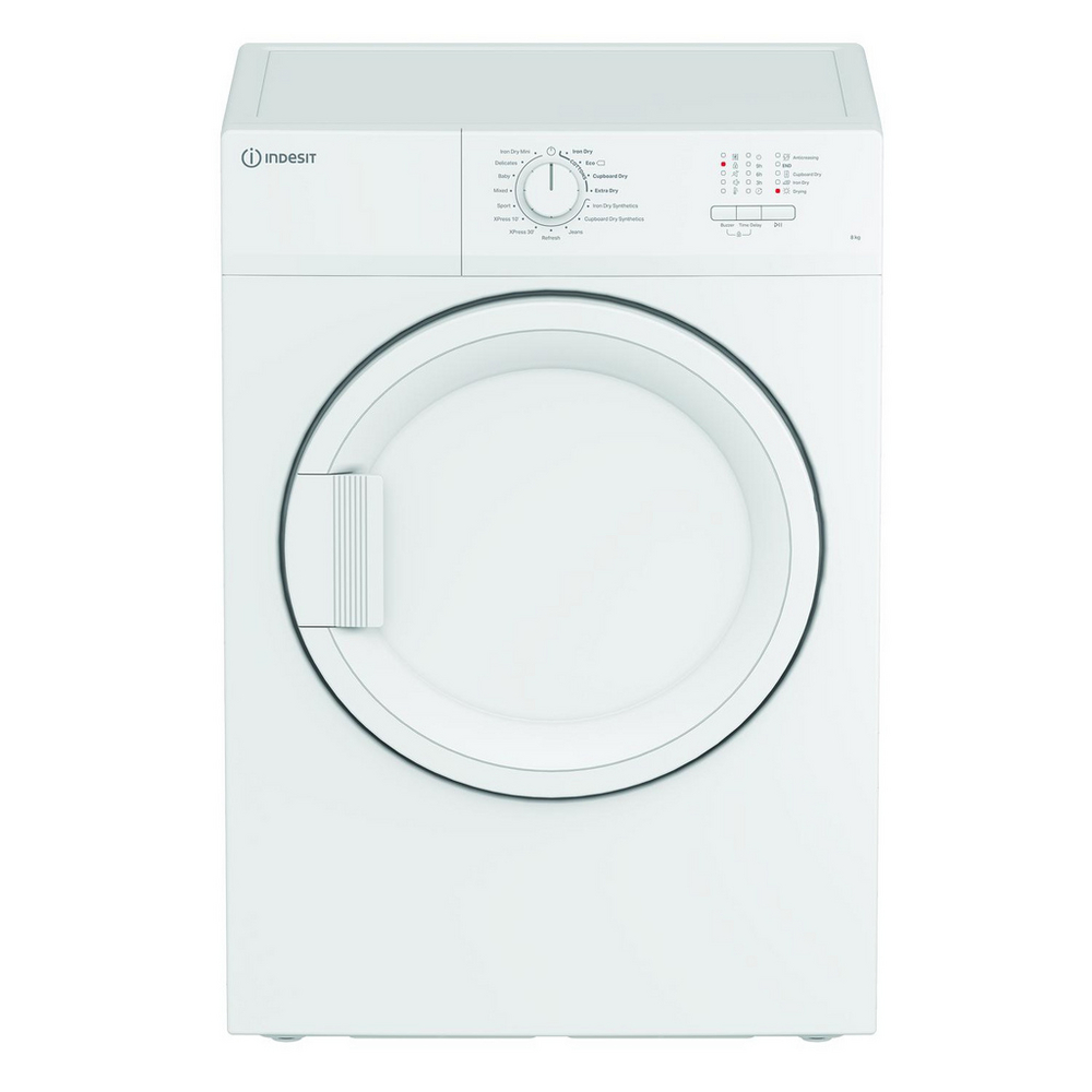 Indesit CYDA81WWGLUK Freestanding 8kg Vented Timer Dry White - View 2