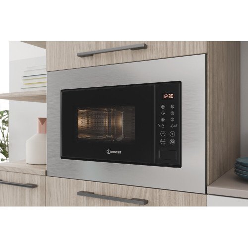 Indesit MWI120GX Built-In Microwave Stainless Steel - View 2