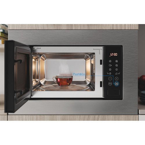 Indesit MWI120GX Built-In Microwave Stainless Steel - View 3