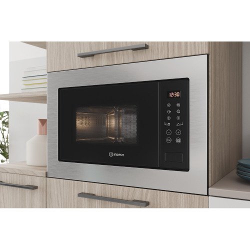 Indesit MWI125GX Built-In Microwave Stainless Steel - View 2