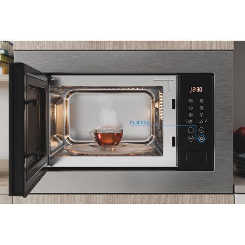 Indesit MWI125GX Built-In Microwave Stainless Steel - View 3