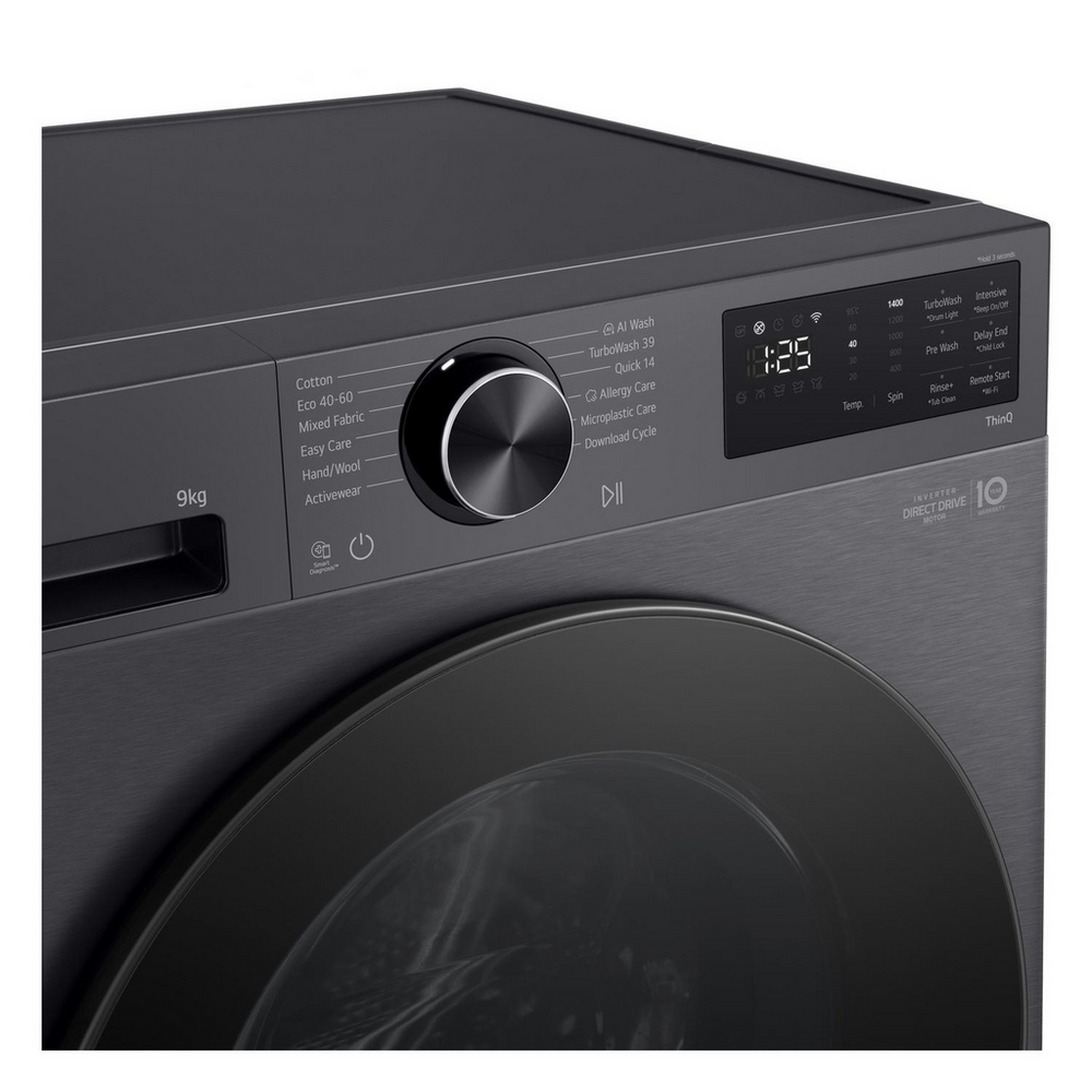 LG F2X50S9TBB 9kg 1200 Spin AI Direct Drive Freestanding Washing Machine Black - View 10