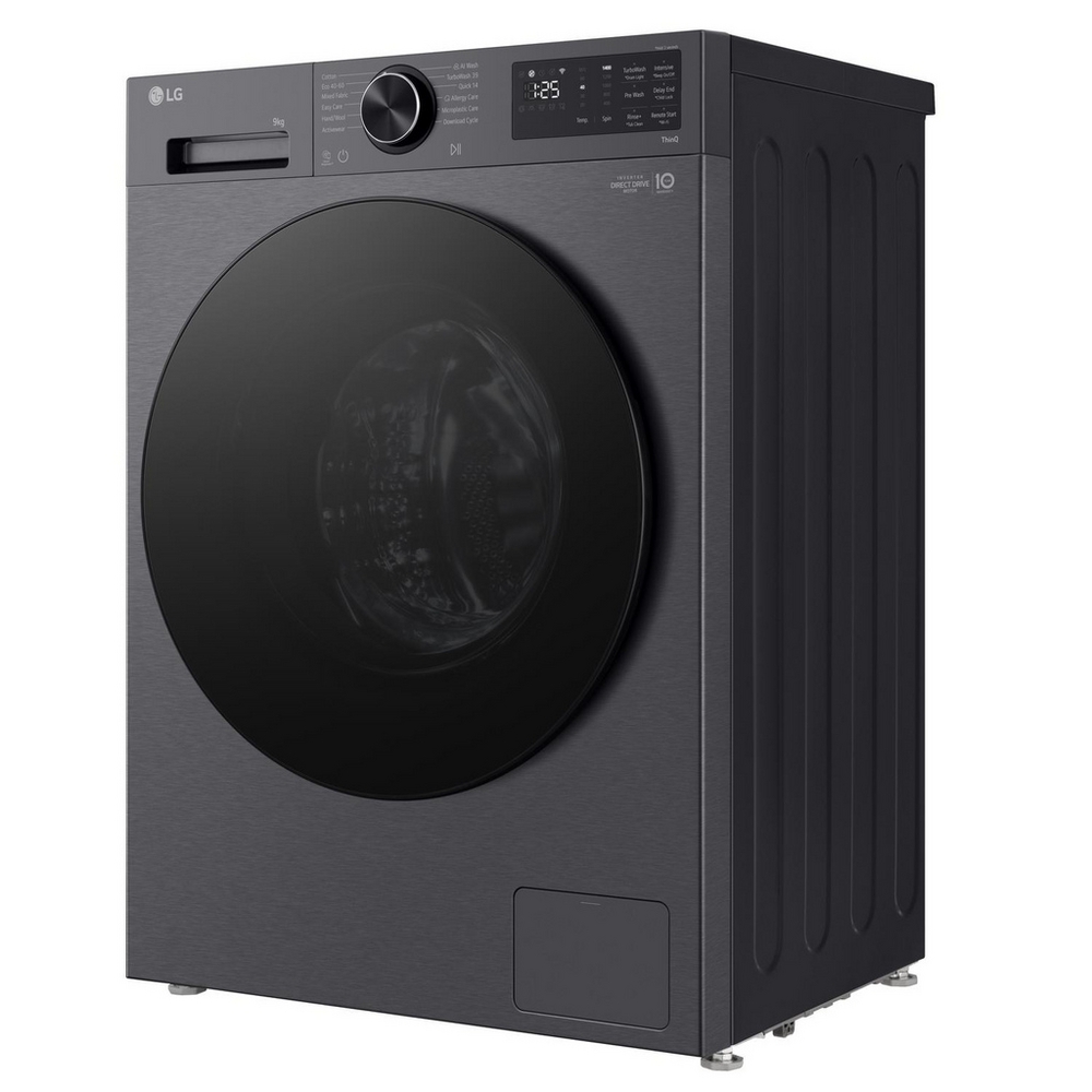 LG F2X50S9TBB 9kg 1200 Spin AI Direct Drive Freestanding Washing Machine Black - View 4