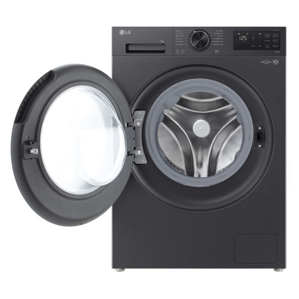 LG F2X50S9TBB 9kg 1200 Spin AI Direct Drive Freestanding Washing Machine Black - View 2
