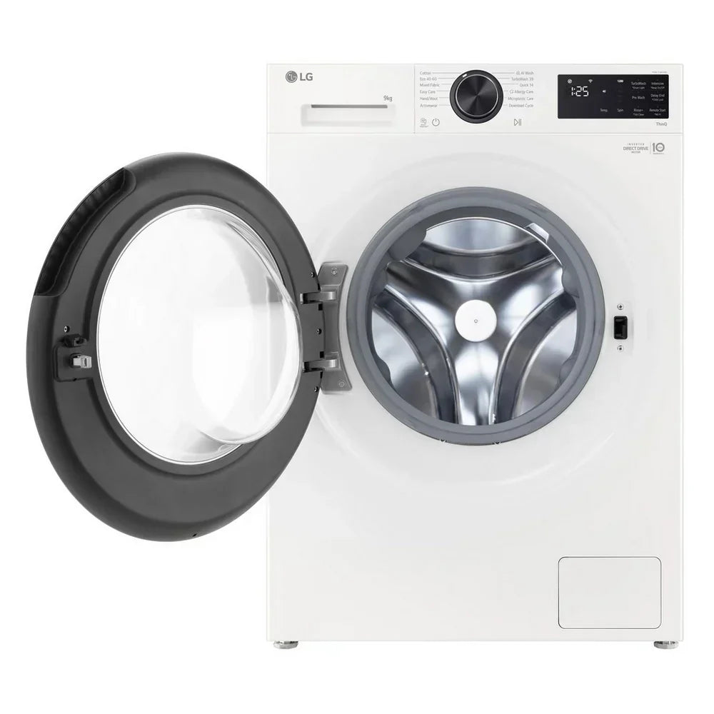 LG F2X50S9TWB VX50 Series 9kg 1200 Spin WiFi Enabled Front Load Washing Machine White - A Rated - View 2