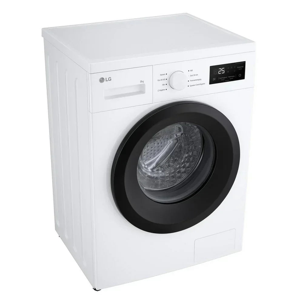 LG F4A10S8NWK 8kg 1400 Spin Front Load Washing Machine White - A Rated - View 9