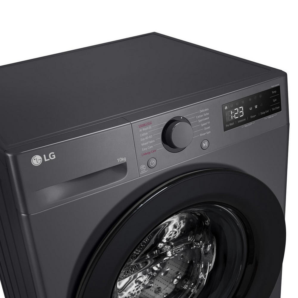 LG F4Y510GBLN1 10kg Steam 1400 Spin Freestanding Front Loading Washing Machine Slate Grey - View 11