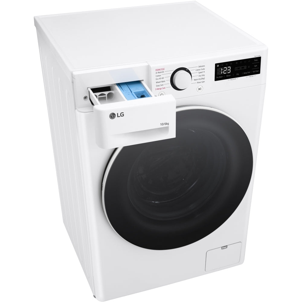 LG FWY606WWLN1 10+6kg 1400 Spin Washer Dryer White - View 6