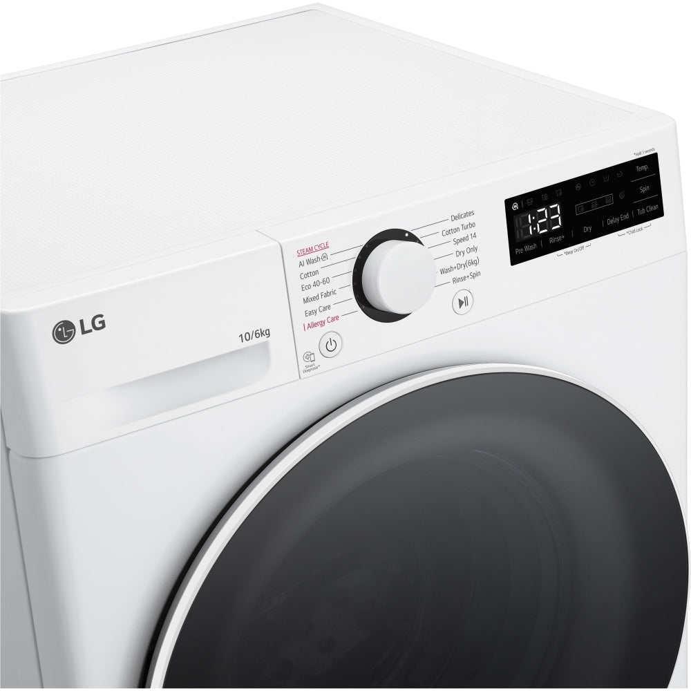LG FWY606WWLN1 10+6kg 1400 Spin Washer Dryer White - View 8