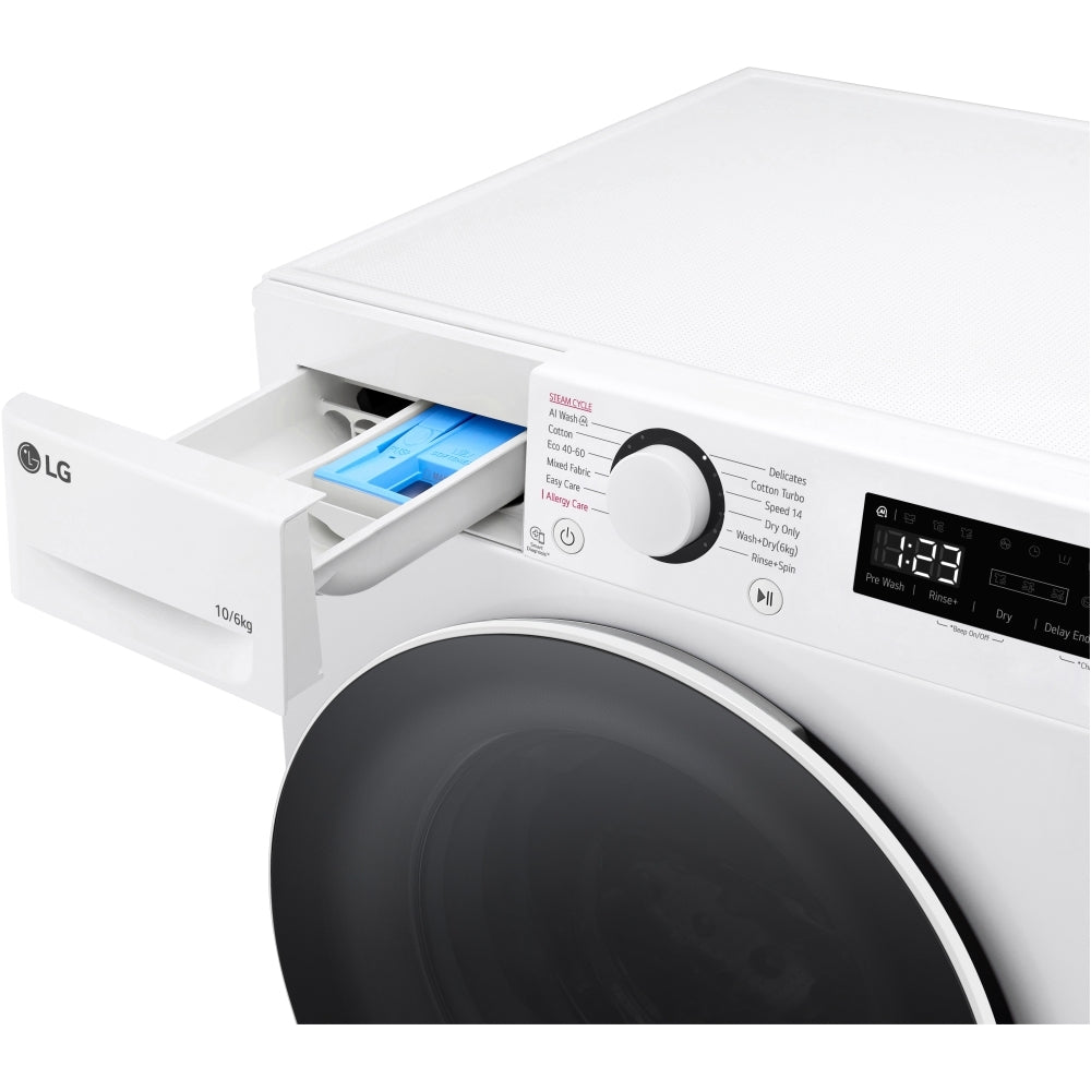 LG FWY606WWLN1 10+6kg 1400 Spin Washer Dryer White - View 16