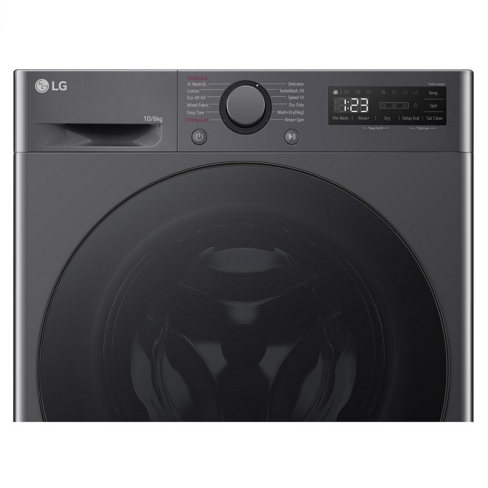 LG FWY706GBTN1 10+6 kg 1400 Spin Freestanding Washer Dryer Slate Grey - View 3