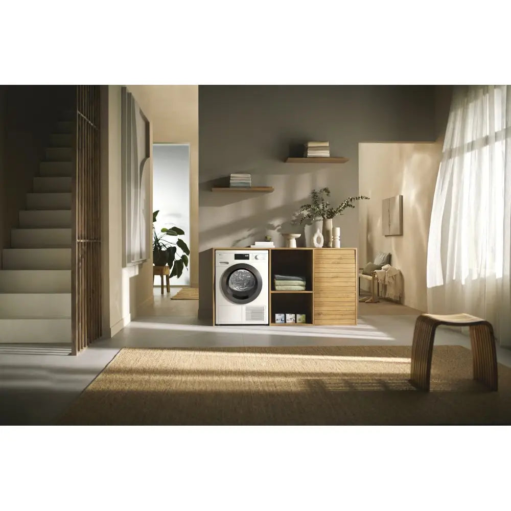Miele TEC645WP EcoSpeed 8kg Freestanding Heat Pump Tumble Dryer Lotus White - View 4