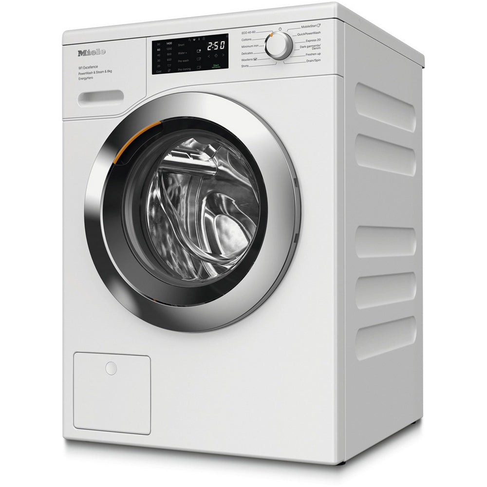 Miele WEE385 WCS 8kg 1400 Spin Power Wash & Steam Washing Machine Lotus White - View 2