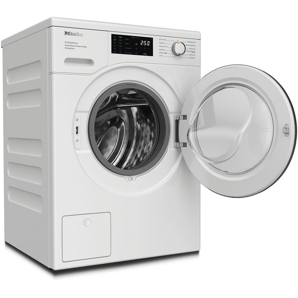 Miele WEE385 WCS 8kg 1400 Spin Power Wash & Steam Washing Machine Lotus White - View 3