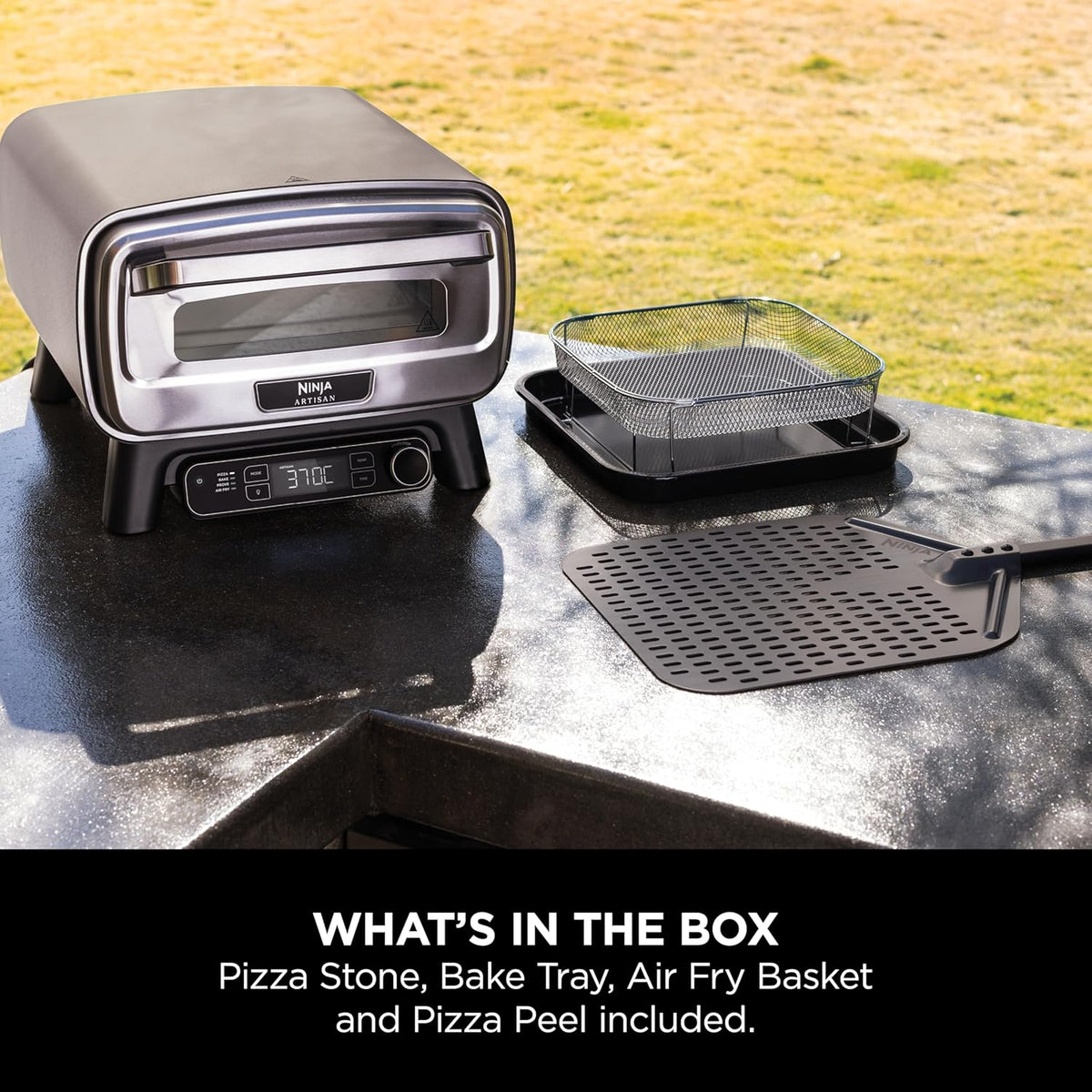 Ninja Artisan MO201UK Electric Outdoor Pizza Oven and Air Fryer - Grey - View 8