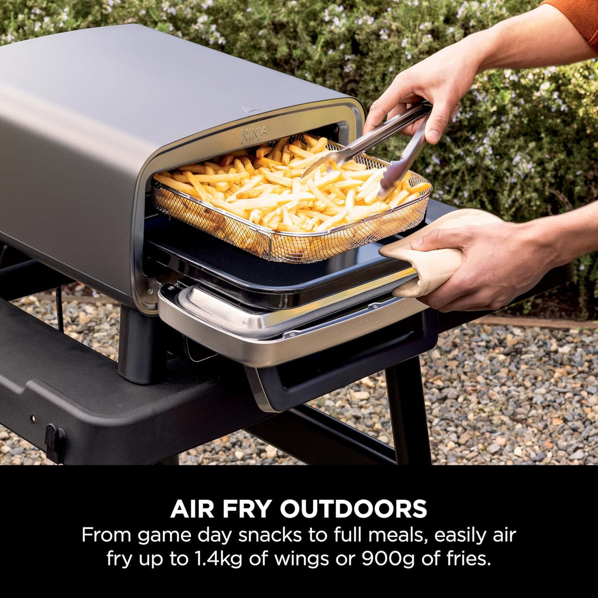 Ninja Artisan MO201UK Electric Outdoor Pizza Oven and Air Fryer - Grey - View 7