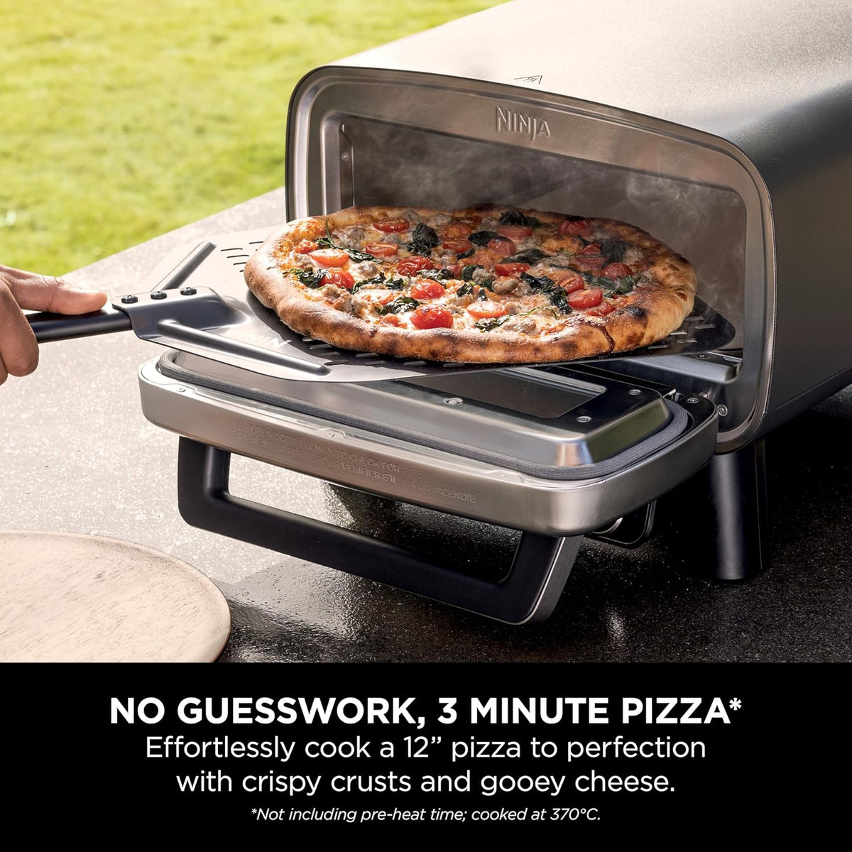 Ninja Artisan MO201UK Electric Outdoor Pizza Oven and Air Fryer - Grey - View 10